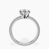 Platinum Claire Full Eternity Lab Diamond Ring side right image one