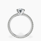 Platinum Claire Full Eternity Lab Diamond Ring side right image one