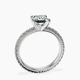 Platinum Claire Full Eternity Lab Diamond Ring side right image one