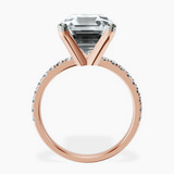 10kt Rose Gold Venetia Half Eternity Lab Diamond Ring side right image one