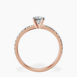 14kt Rose Gold Venetia Half Eternity Lab Diamond Ring side right image one