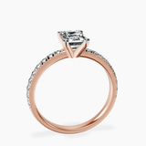 10kt Rose Gold Venetia Half Eternity Lab Diamond Ring side right image one
