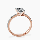 18kt Rose Gold Venetia Half Eternity Lab Diamond Ring side right image one