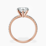 10kt Rose Gold Venetia Half Eternity Lab Diamond Ring side right image one