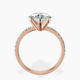 10kt Rose Gold Venetia Half Eternity Lab Diamond Ring side right image one
