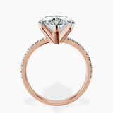 14kt Rose Gold Venetia Half Eternity Lab Diamond Ring side right image one