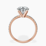 18kt Rose Gold Venetia Half Eternity Lab Diamond Ring side right image one