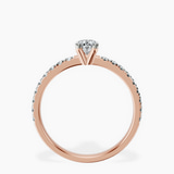 10kt Rose Gold Venetia Half Eternity Lab Diamond Ring side right image one