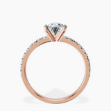 18kt Rose Gold Venetia Half Eternity Lab Diamond Ring side right image one