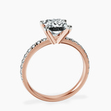 14ct Rose Gold Venetia Half Eternity Lab Diamond Ring side right image one