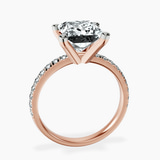 14kt Rose Gold Venetia Half Eternity Lab Diamond Ring side right image one