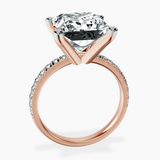 10kt Rose Gold Venetia Half Eternity Lab Diamond Ring side right image one