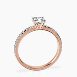 18kt Rose Gold Venetia Half Eternity Lab Diamond Ring side right image one