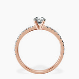 10kt Rose Gold Venetia Half Eternity Lab Diamond Ring side right image one