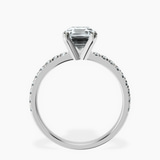 Platinum Venetia Half Eternity Lab Diamond Ring side right image one