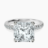 Platinum Venetia Half Eternity Lab Diamond Ring front image