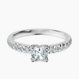 Platinum Venetia Half Eternity Lab Diamond Ring front image