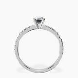 Platinum Venetia Half Eternity Lab Diamond Ring side right image one