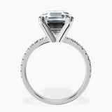 Platinum Venetia Half Eternity Lab Diamond Ring side right image one