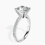 Platinum Venetia Half Eternity Lab Diamond Ring standing product image one