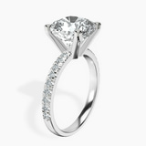 Platinum Venetia Half Eternity Lab Diamond Ring standing product image one