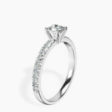Platinum Venetia Half Eternity Lab Diamond Ring standing product image one