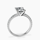 Platinum Venetia Half Eternity Lab Diamond Ring side right image one