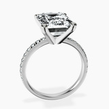 Platinum Venetia Half Eternity Lab Diamond Ring side right image one