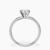 Platinum Venetia Half Eternity Lab Diamond Ring side right image one