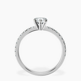 Platinum Venetia Half Eternity Lab Diamond Ring side right image one