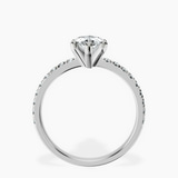 Platinum Venetia Half Eternity Lab Diamond Ring side right image one