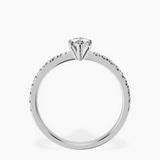 Platinum Venetia Half Eternity Lab Diamond Ring side right image one