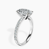 Platinum Venetia Half Eternity Lab Diamond Ring standing product image one
