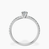 Platinum Venetia Half Eternity Lab Diamond Ring side right image one