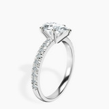 Platinum Venetia Half Eternity Lab Diamond Ring standing product image one
