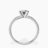 Platinum Venetia Half Eternity Lab Diamond Ring side right image one
