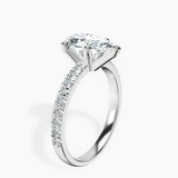 Platinum Venetia Half Eternity Lab Diamond Ring standing product image one