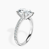 14kt White Gold Venetia Half Eternity Lab Diamond Ring standing product image one