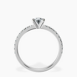 Platinum Venetia Half Eternity Lab Diamond Ring side right image one