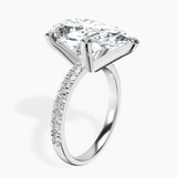 18kt White Gold Venetia Half Eternity Lab Diamond Ring standing product image one