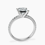 Platinum Venetia Half Eternity Lab Diamond Ring side right image one