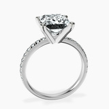 Platinum Venetia Half Eternity Lab Diamond Ring side right image one