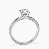 Platinum Venetia Half Eternity Lab Diamond Ring side right image one