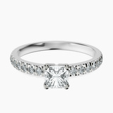 10kt White Gold Venetia Half Eternity Lab Diamond Ring front image