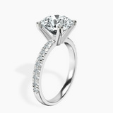 Platinum Venetia Half Eternity Lab Diamond Ring standing product image one