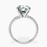 Platinum Venetia Half Eternity Lab Diamond Ring side right image one
