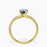 18kt Yellow Gold Venetia Half Eternity Lab Diamond Ring side right image one