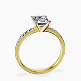 14ct Yellow Gold Venetia Half Eternity Lab Diamond Ring side right image one