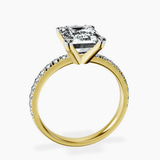 14kt Yellow Gold Venetia Half Eternity Lab Diamond Ring side right image one