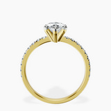 18kt Yellow Gold Venetia Half Eternity Lab Diamond Ring side right image one